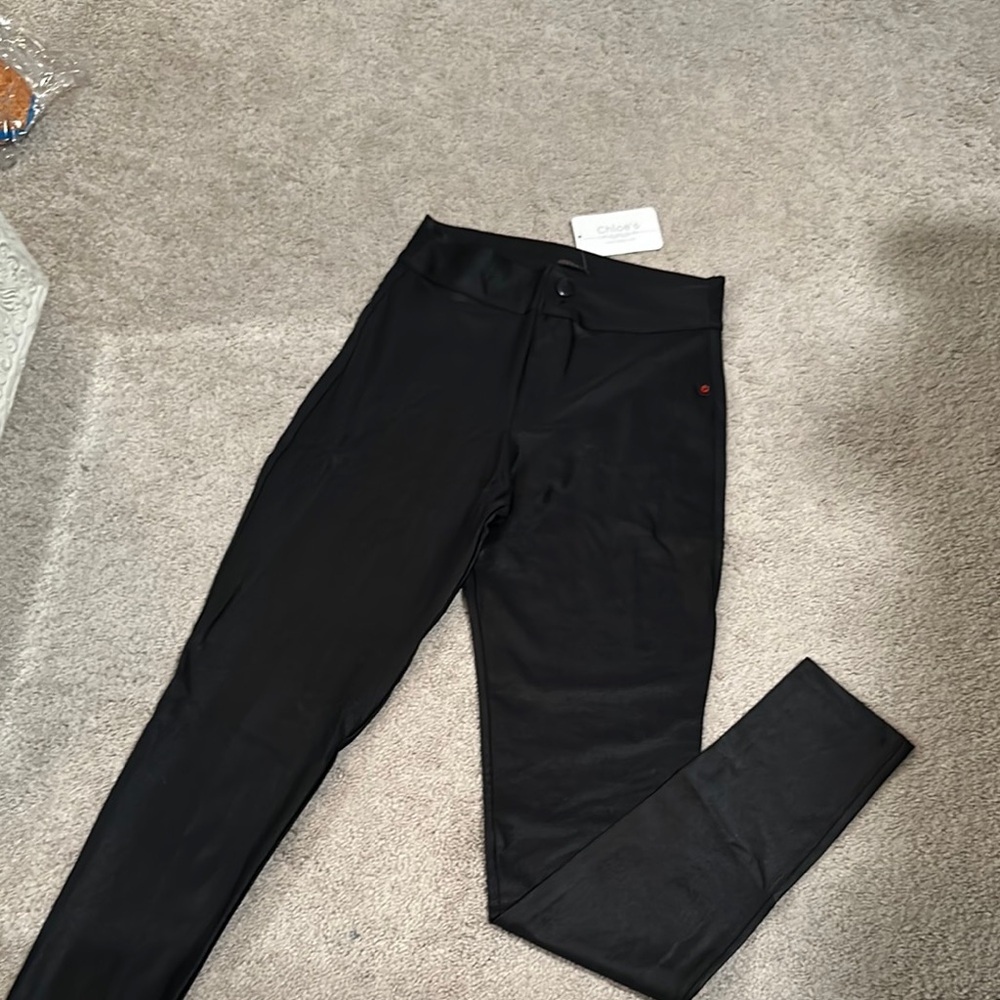 Chloe Black Shiny Leggings